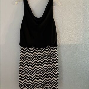 Black and White Chevron Dress